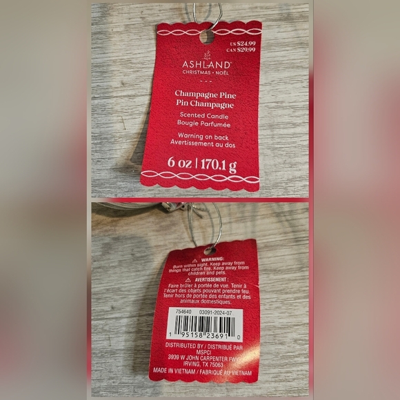 NWT Silver Mercury Reusable Glass Champagne Pine Scented Candle with Lid Decor - Picture 3 of 5